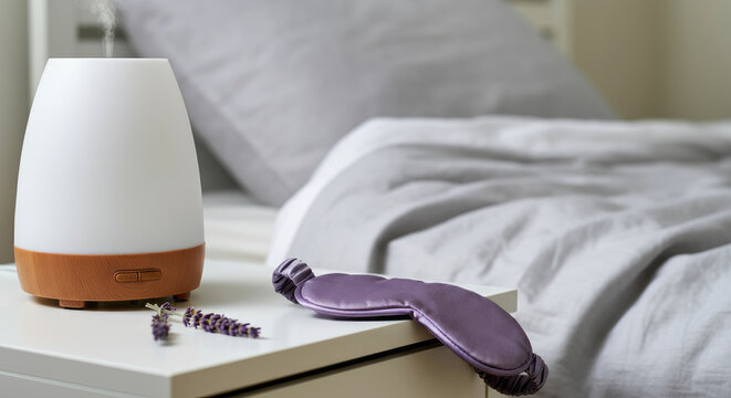 Bedside diffuser and mask promoting relaxation sleep
