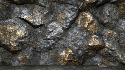 Dark cave rock wall background, ideal for product display