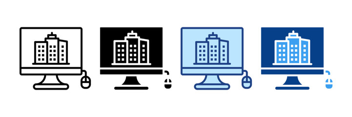 Computer  Icon Set Multiple Style Collection