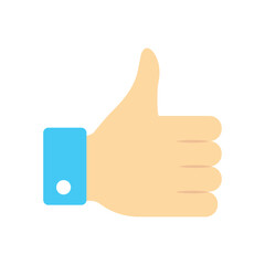 Vector Illustration of a Hand Giving a Thumbs Up Sign Representing Approval, Agreement, and Positive Feedback