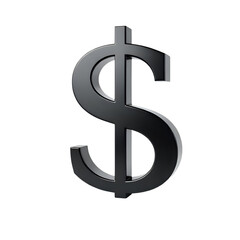 Obraz premium black dollar sign