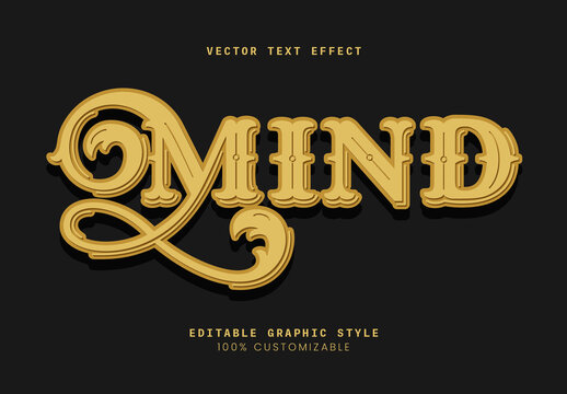 Golden Classic Vintage Luxury Decorative Text Effect