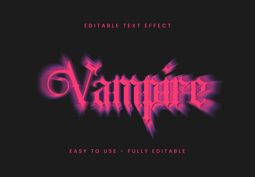 Purple Gothic Dark Blurred Glow Mystic Text Effect