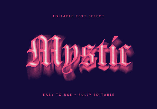 Pink Glow Blur Gothic Neon Text Effect