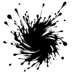 Paint splatter silhouette