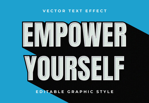 White Black Bold 3D Projection Typography Effect