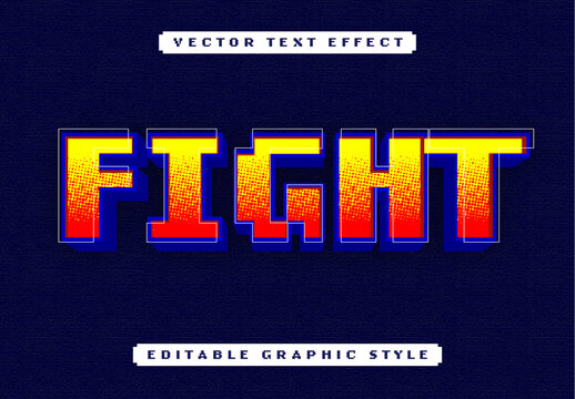 Yellow And Red Game Bold Font Pixel Vibrant Text Effect
