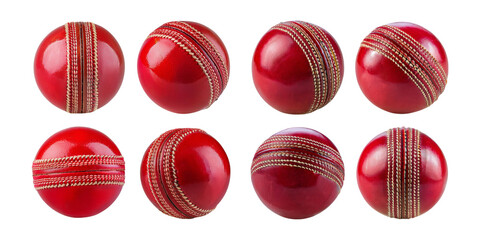 Red Cricket Balls with Unique Stitching Patterns and Glossy Finish