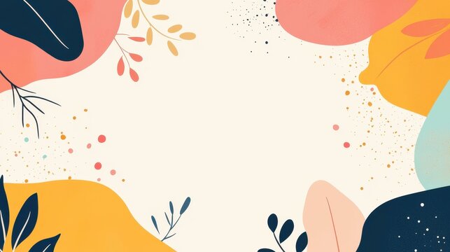 Elevate your online presence with this chic pastel banner, featuring minimal organic shapes and trendy collage designs.