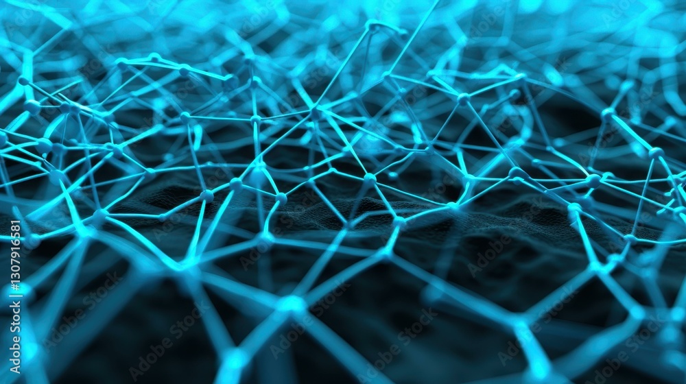 Wall mural a sleek design showcasing technology with vibrant particles and dots, creating a modern background f