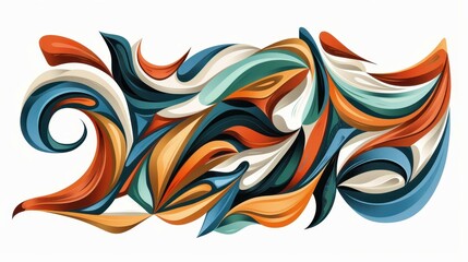 Fototapeta premium Explore a sleek and modern vector font, perfect for creating eyecatching abstracts and unique designs.
