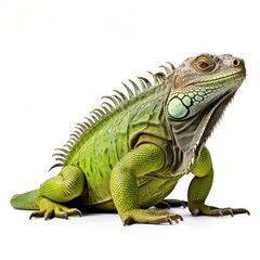 A detailed dicut iguana showcases its vibrant scales against a crisp white backdrop, perfect for creative projects.
