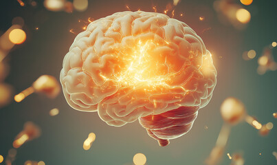 Human brain Anatomical Model, medical concept image.