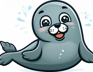 Smile like a baby seal. Generated image