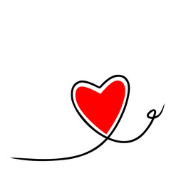 Fototapeta premium Modern Minimal Love Vector Illustration