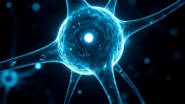 Futuristic Neural Network Visualization with Glowing Synapses