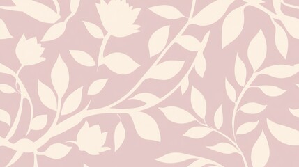 Delicate floral pattern wallpaper design