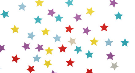 Vector seamless pattern with colorful stars, color stars confetti celebration, starry pattern.PNG 