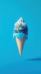 Fototapeta premium Lody w kształcie kuli ziemskiej