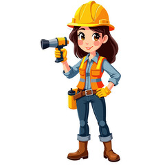 Fototapeta premium female construction worker