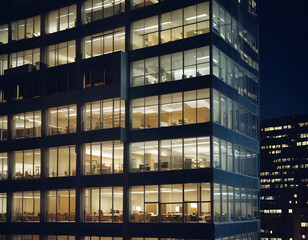 Fototapeta premium office building at night