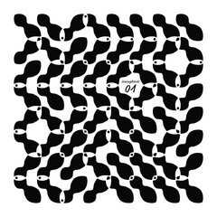 Creative Vector Art - Gazing Blocks Series - Item 01. A unique, original, completely random and unparalleled pattern design.