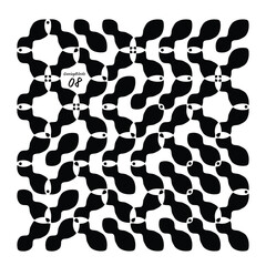 Creative Vector Art - Gazing Blocks Series - Item 08. A unique, original, completely random and unparalleled pattern design.