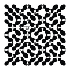 Creative Vector Art - Gazing Blocks Series - Item 15. A unique, original, completely random and unparalleled pattern design.