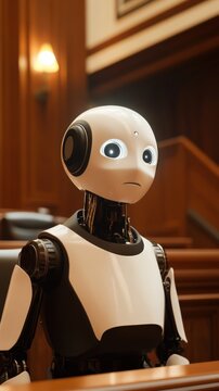 Robot w sali sądowej