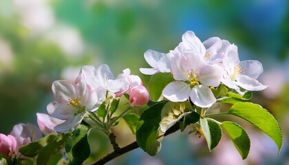 Fototapeta premium the refreshing blossom of an apple tree in springtime