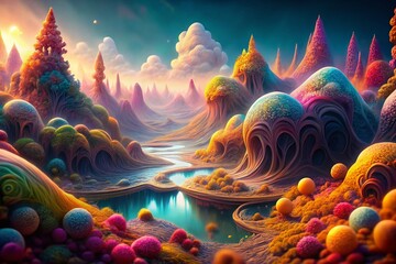 Abstract Organic Shapes Marketing Concept: Vibrant Swirls and Dynamic Forms