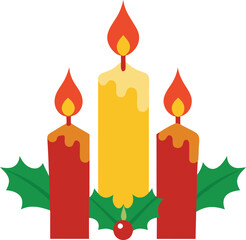 Obraz premium Christmas Candles – Festive Holiday Decoration & Symbolism