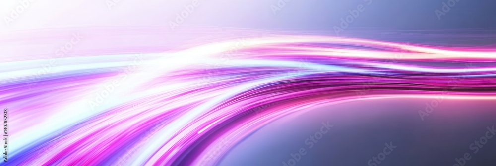 Leinwandbilder glowing neon lines create a futuristic digital landscape on a smooth white background generative ai