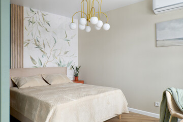 interior design. interior photography of an apartment for rent. One-room apartment with a simple and cozy design. High quality photo
