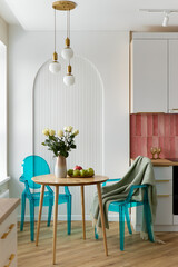 interior design. interior photography of an apartment for rent. One-room apartment with a simple and cozy design. High quality photo