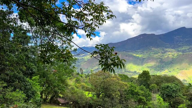 Expansive Andean Vista Overlooking Choachi, Colombia in the Heart of the Cordillera de los Andes