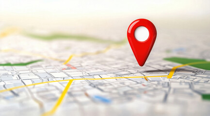 A generic city map with an icon 
