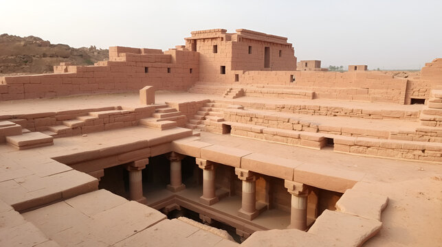Ancient harappan civilization ruins at mohenjo-daro Great Bath