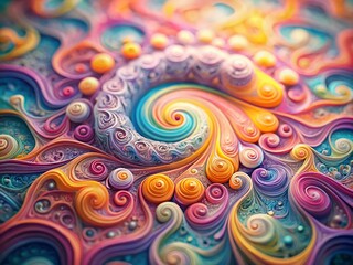 Abstract Swirl Background Texture: Tilt-Shift Miniature Hand-Drawn Design