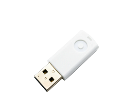 White USB flash drive isolated on transparent background
