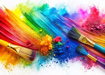 Fototapeta premium Abstract Watercolor Brush Strokes: Fashion Magazine Design Element