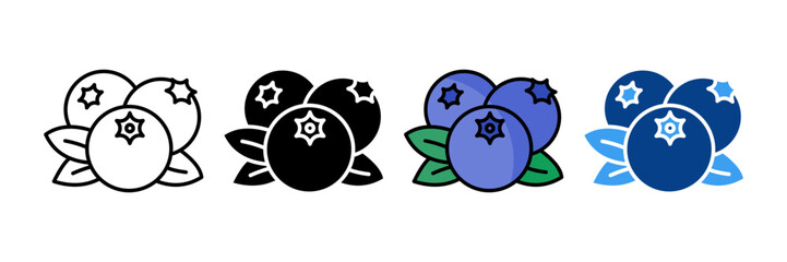 Blueberry  Icon Set Multiple Style Collection