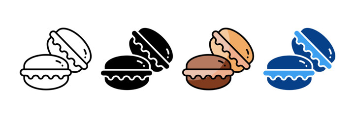 Macaron  Icon Set Multiple Style Collection