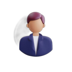 Kue Nastar 3D Minimalist Icon Isolated on White Background