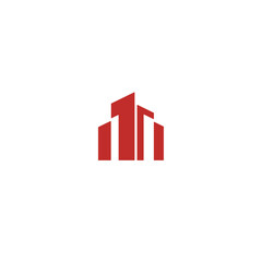 Fototapeta premium Real estate icon logo flat vector design