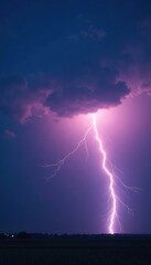 Lightning flashes on the horizon during a thunderstorm, cloud, sky