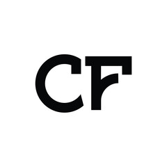 CF monogram logo design letter text name symbol monochrome logotype alphabet character simple logo