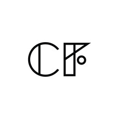 CF monogram logo design letter text name symbol monochrome logotype alphabet character simple logo