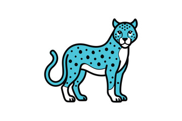 jaguar line art of vector