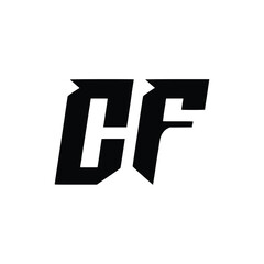 CF monogram logo design letter text name symbol monochrome logotype alphabet character simple logo